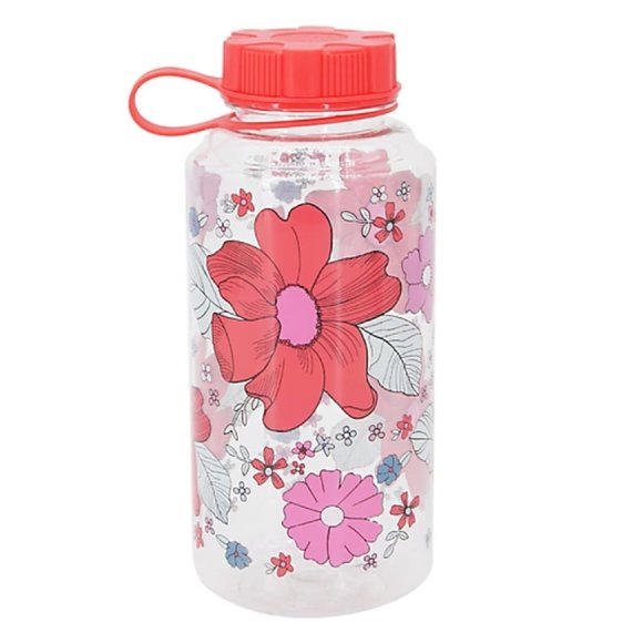 3 RED FLORAL Wild Sage 32-oz Wide-mouth Water Bottles with Lids - Picture 4 of 5